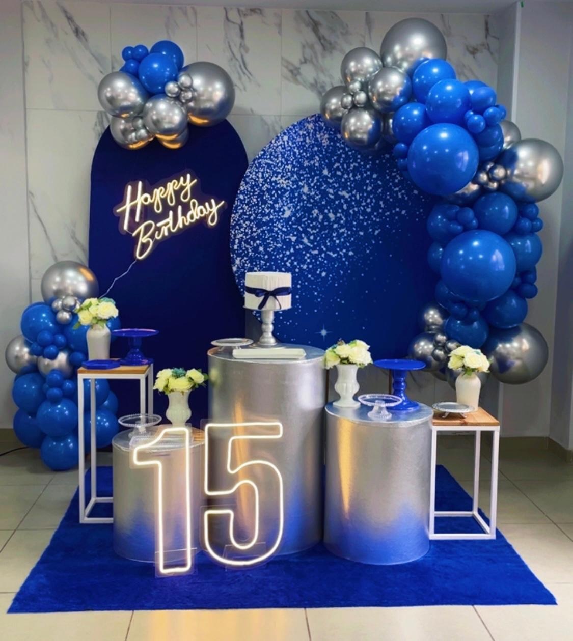 Kit Azul 15 Anos Completo - Comemore com encanto