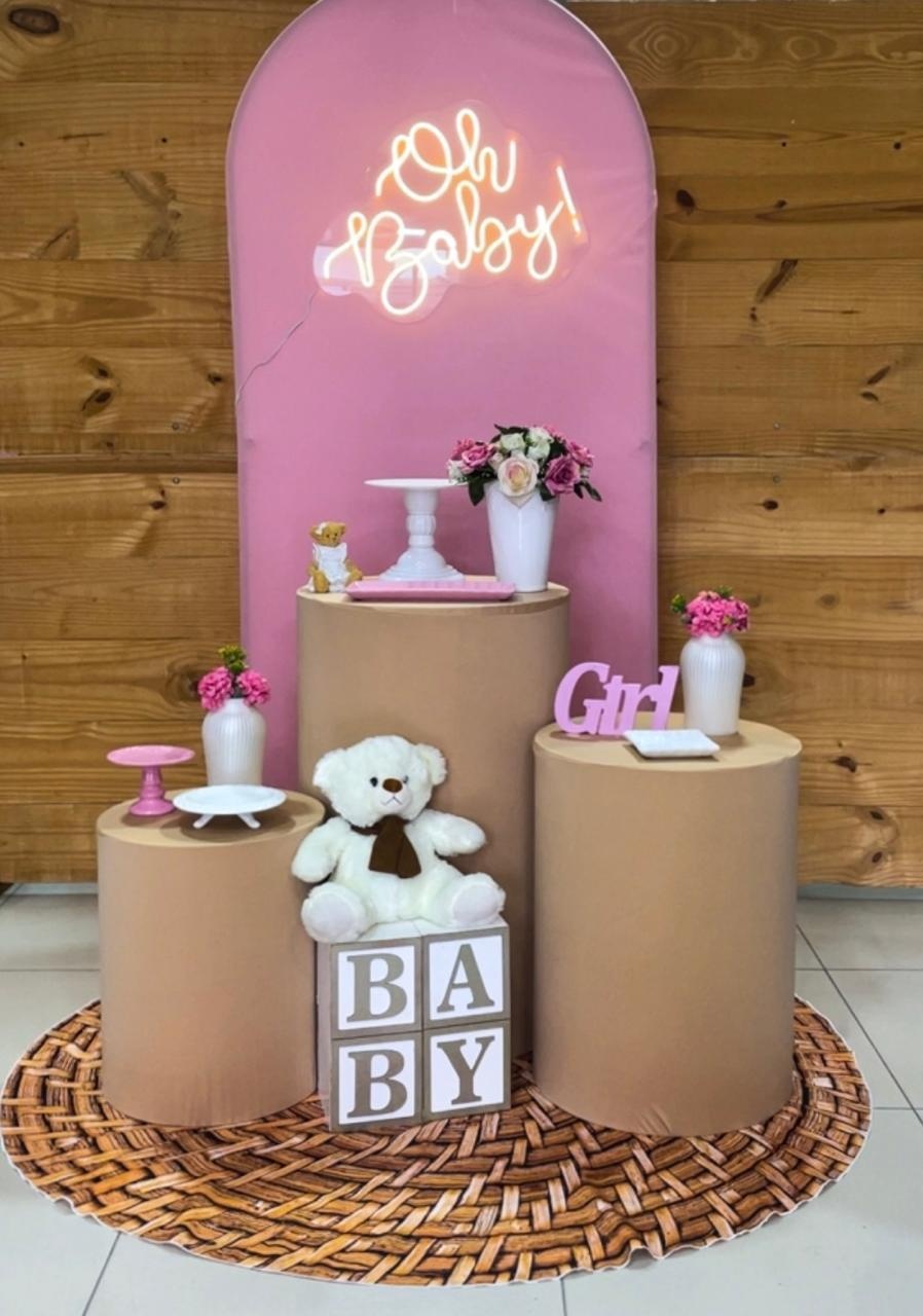 Kit Cha de Bebe Rosa Oh Baby - Comemore com encanto