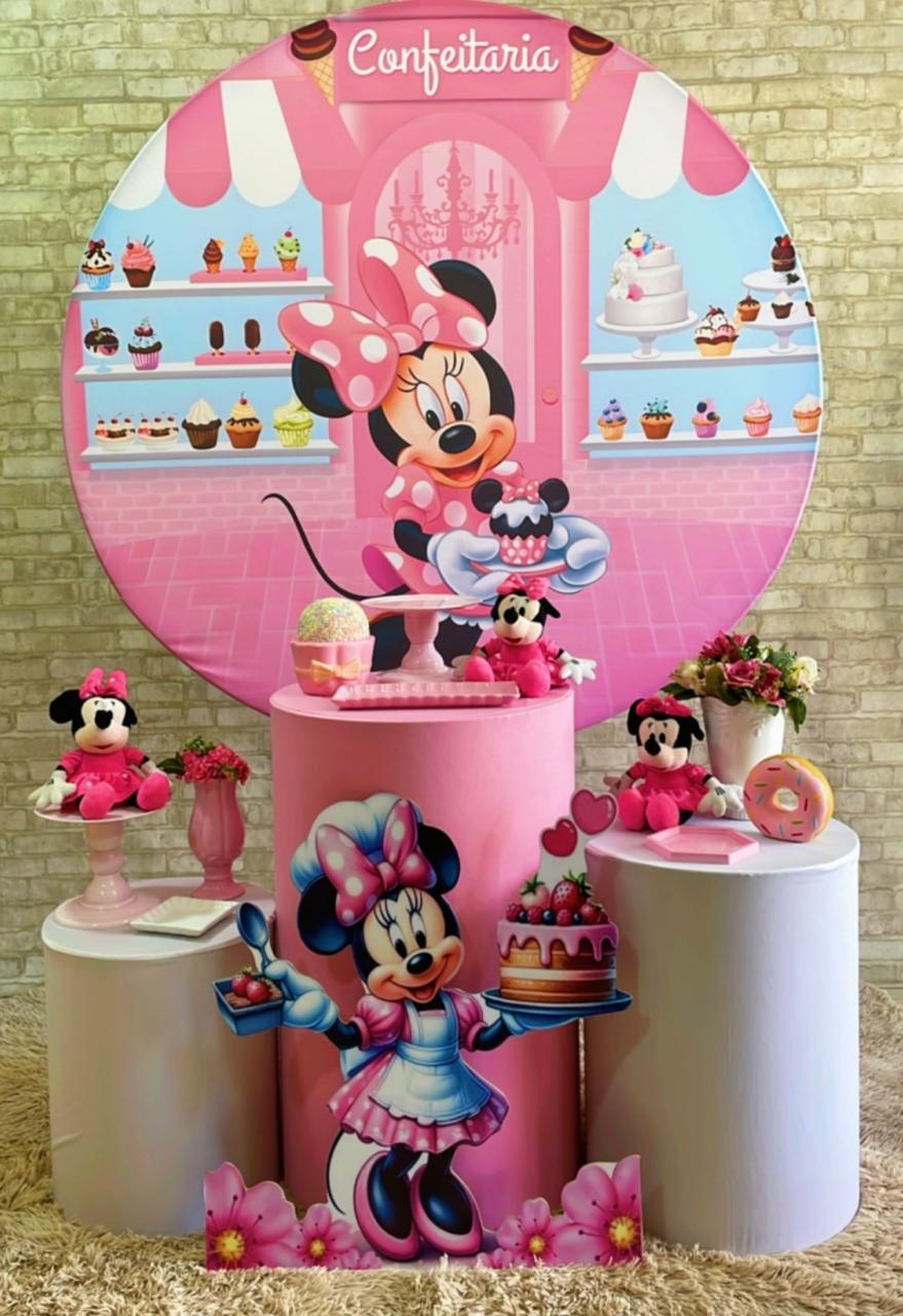Kit Minnie Rosa Confeiteira 1 - Comemore com encanto