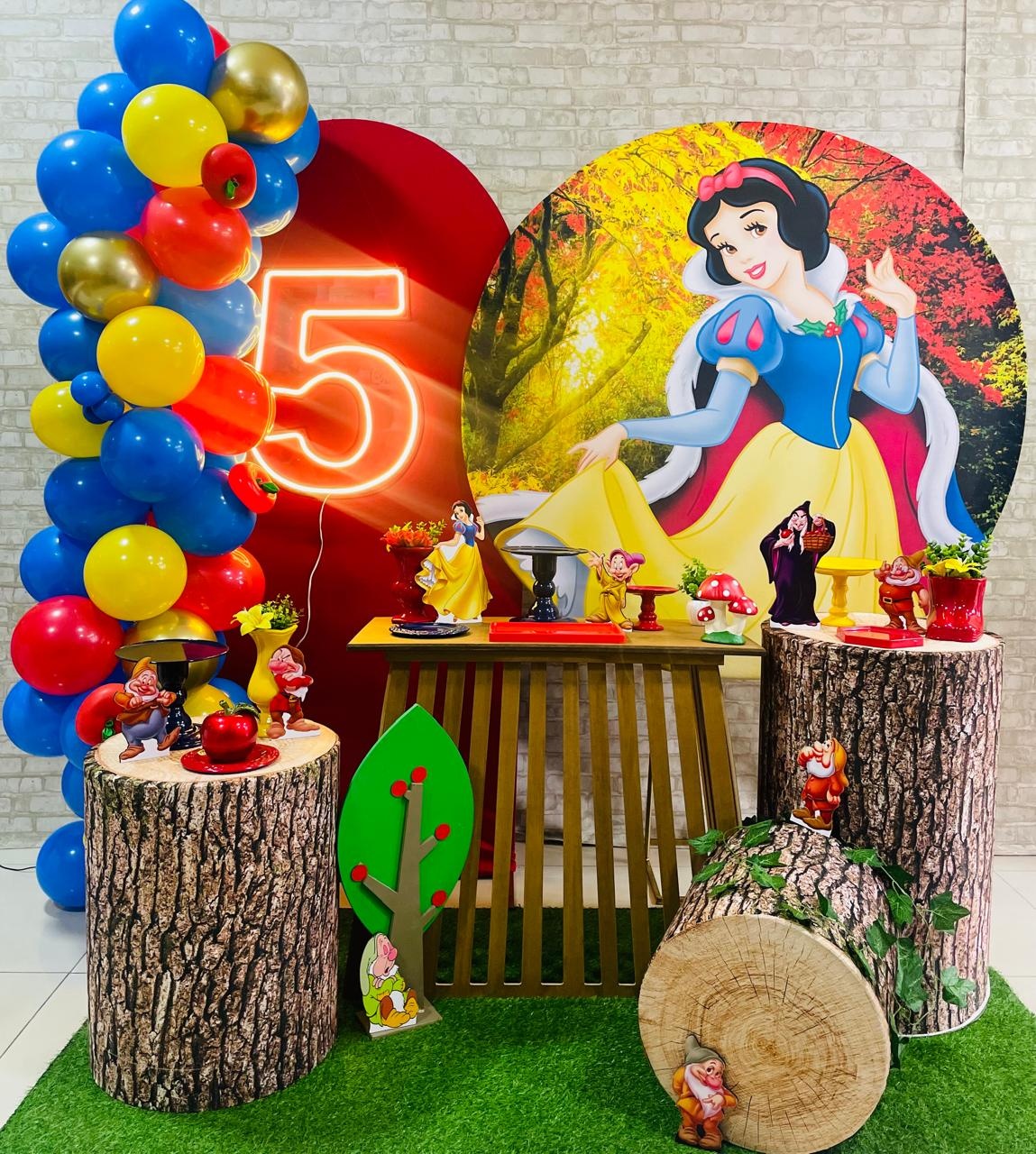 Kit Branca de Neve Co M Balão - Comemore com encanto