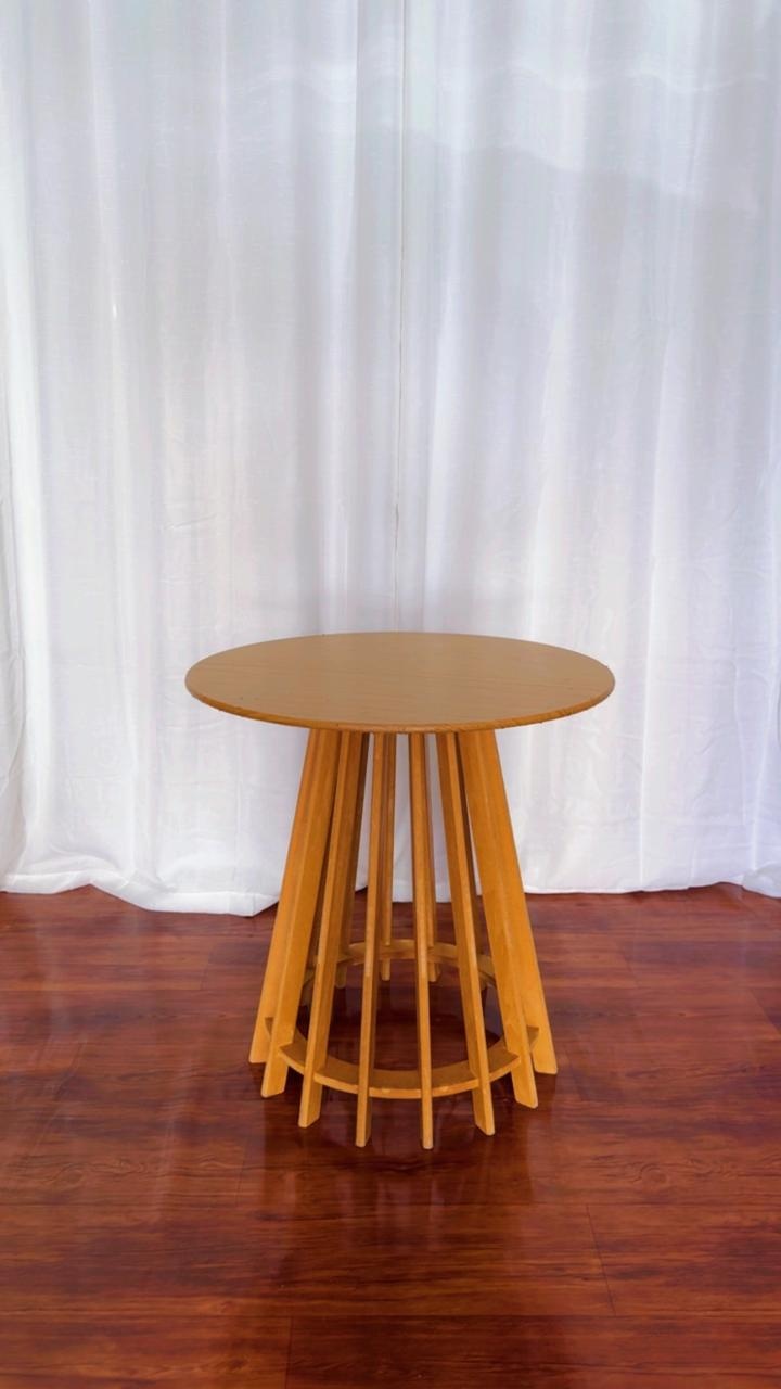 Mesa Redondo Rustica M - Comemore com encanto