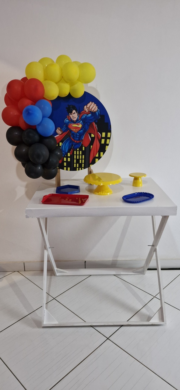 Kit Mini Festa Na Mesa Superman - Marisa Festas Descartáveis e Cia 
