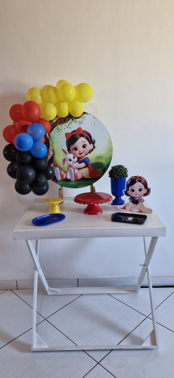 Kit Mini Festa Na Mesa Branca de Neve Cuty - Marisa Festas Descartáveis e Cia 