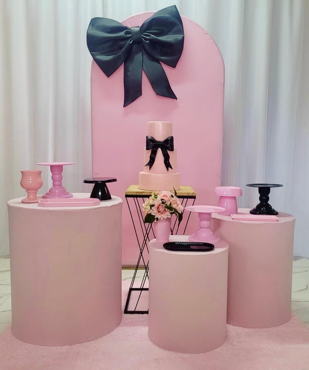 Rosa Laço Preto - kiccafesta 