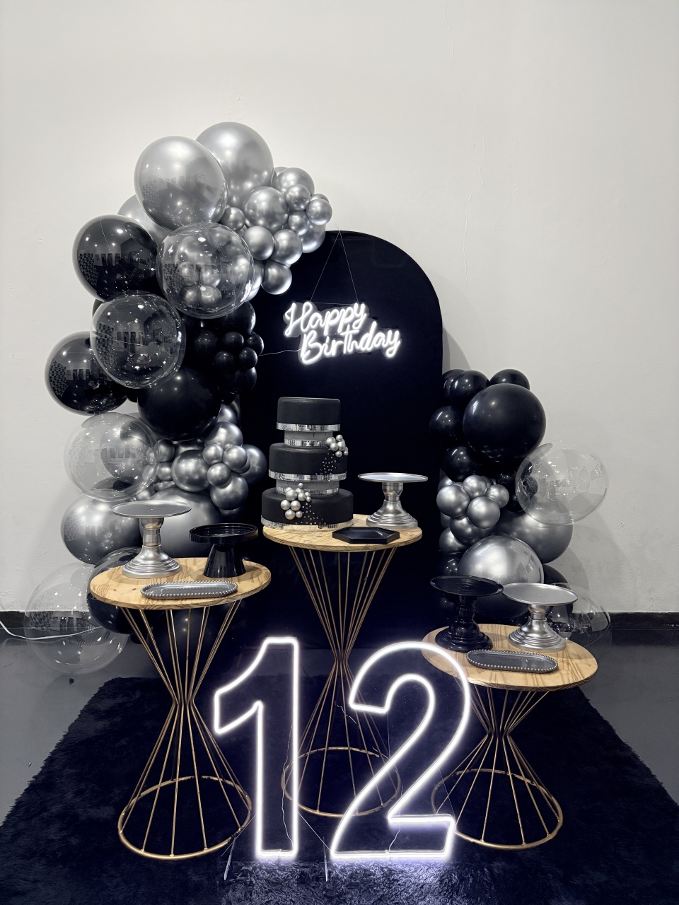 Decor Preto E Prata - kiccafesta 