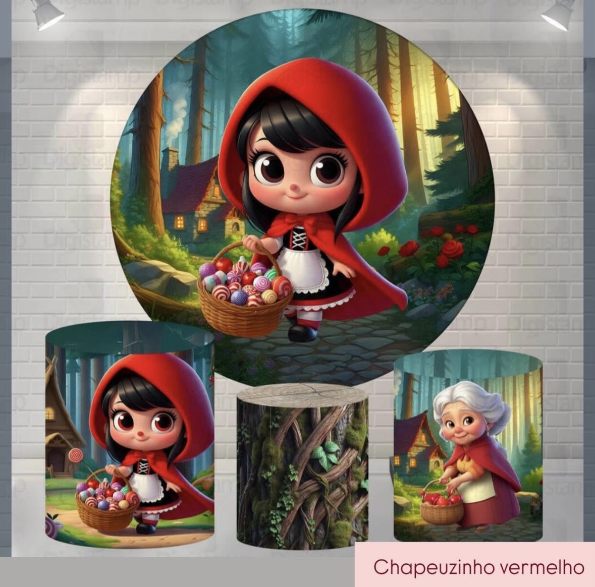 Kit Chapeuzinho Vermelho Cute - Pegue e Monte Fest
