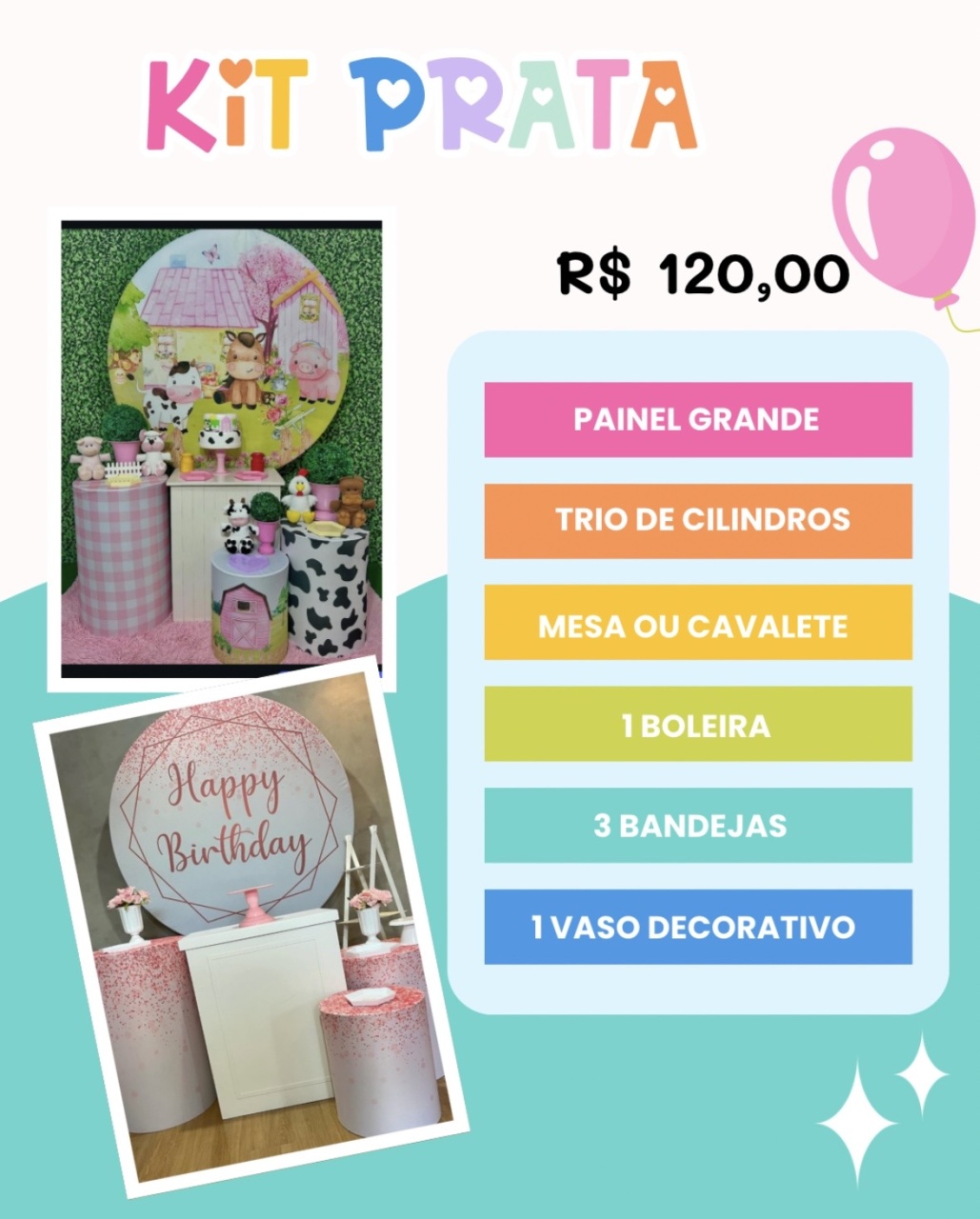 Kit Prata - Pegue e Monte Fest