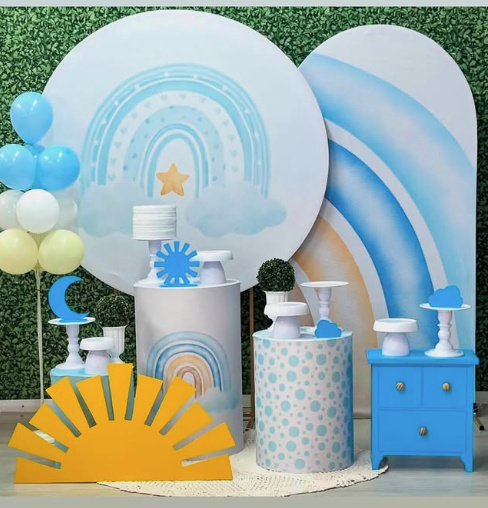 Arco-Íris Azul / Chuva de Amor Cute - Pegue e Monte Fest