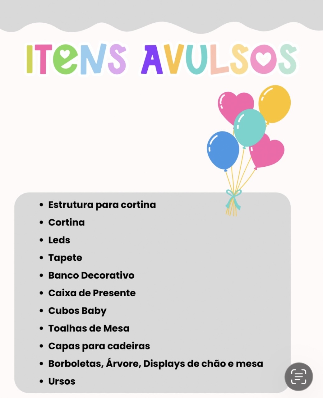 Itens Avulso - Pegue e Monte Fest