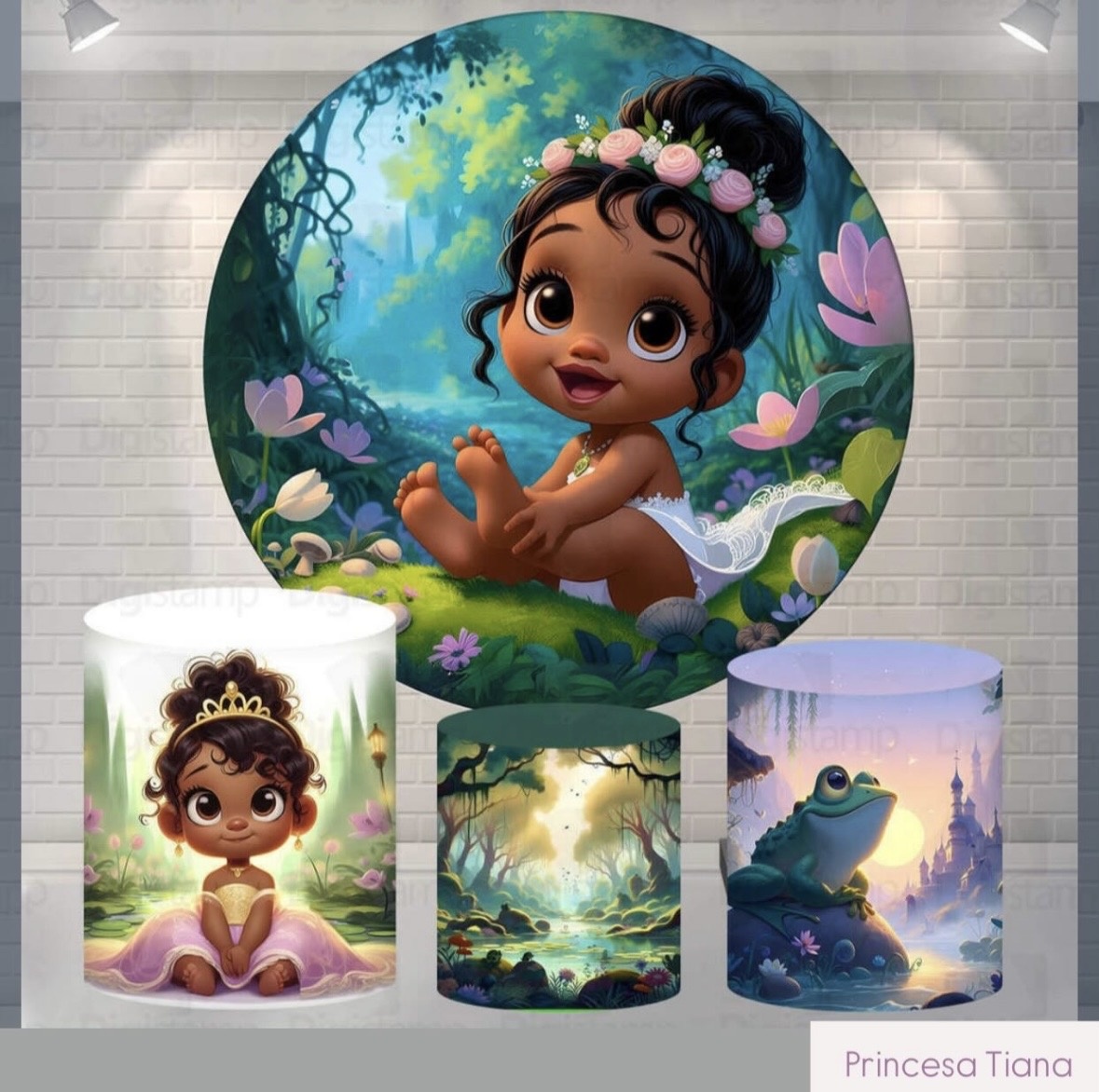 Kit Princesa Tiana Cute - Pegue e Monte Fest
