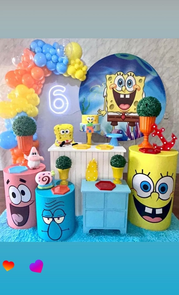 Kit Bob Esponja1 - Pegue e Monte Fest