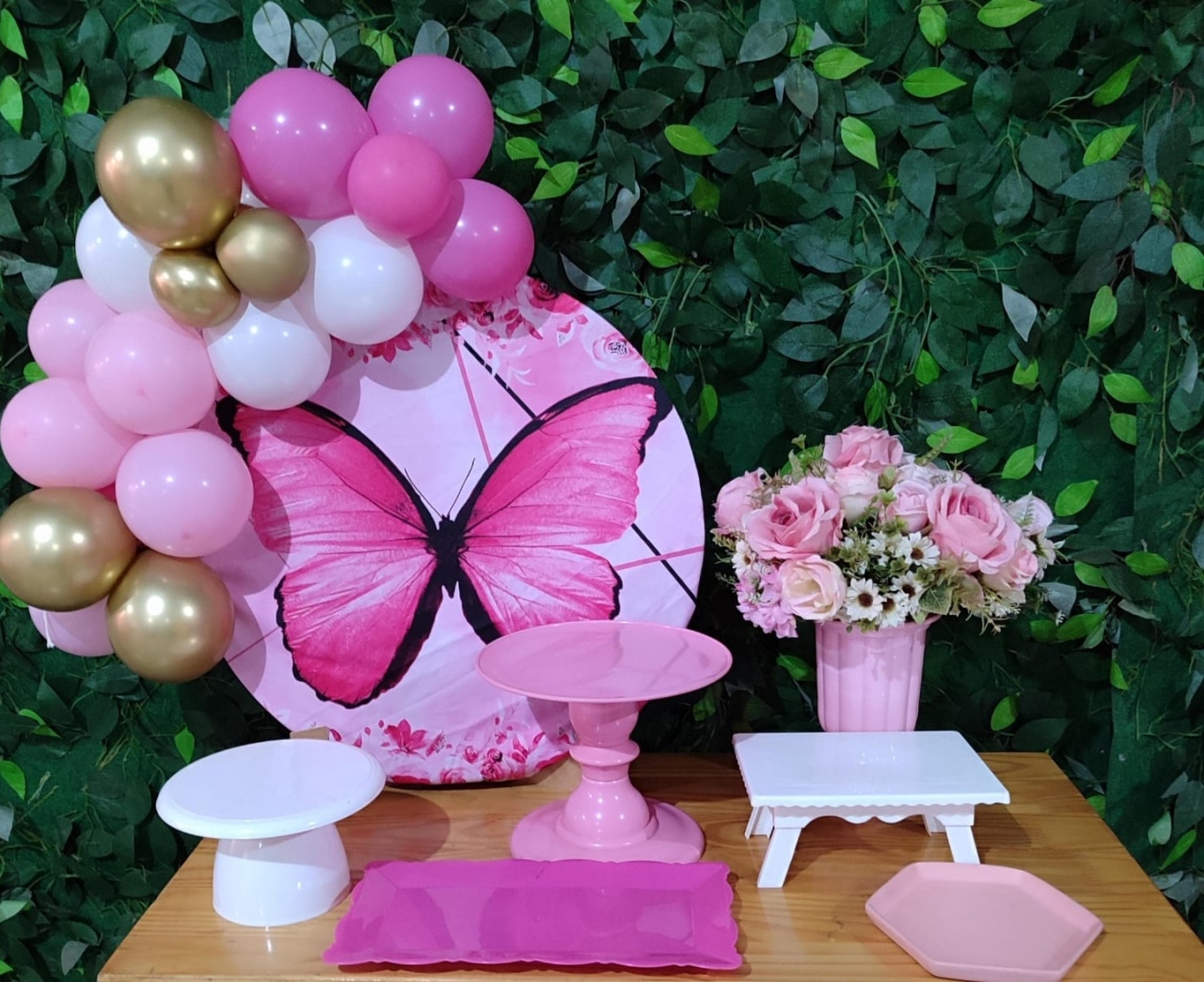 Mini Kit Borboleta Rosa - Arte Sonho Locação