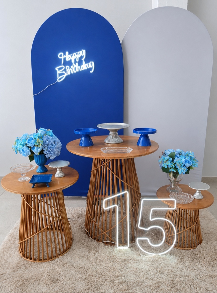 15 Anos Azul E Prata - Arte Sonho Locação