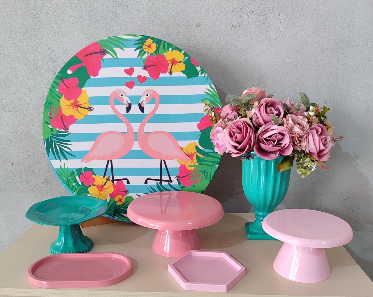 Mini Kit Flamingo - Arte Sonho Locação
