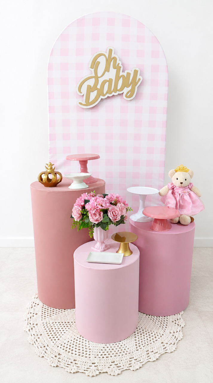 Chá de Bebê Rosa - Arte Sonho Locação