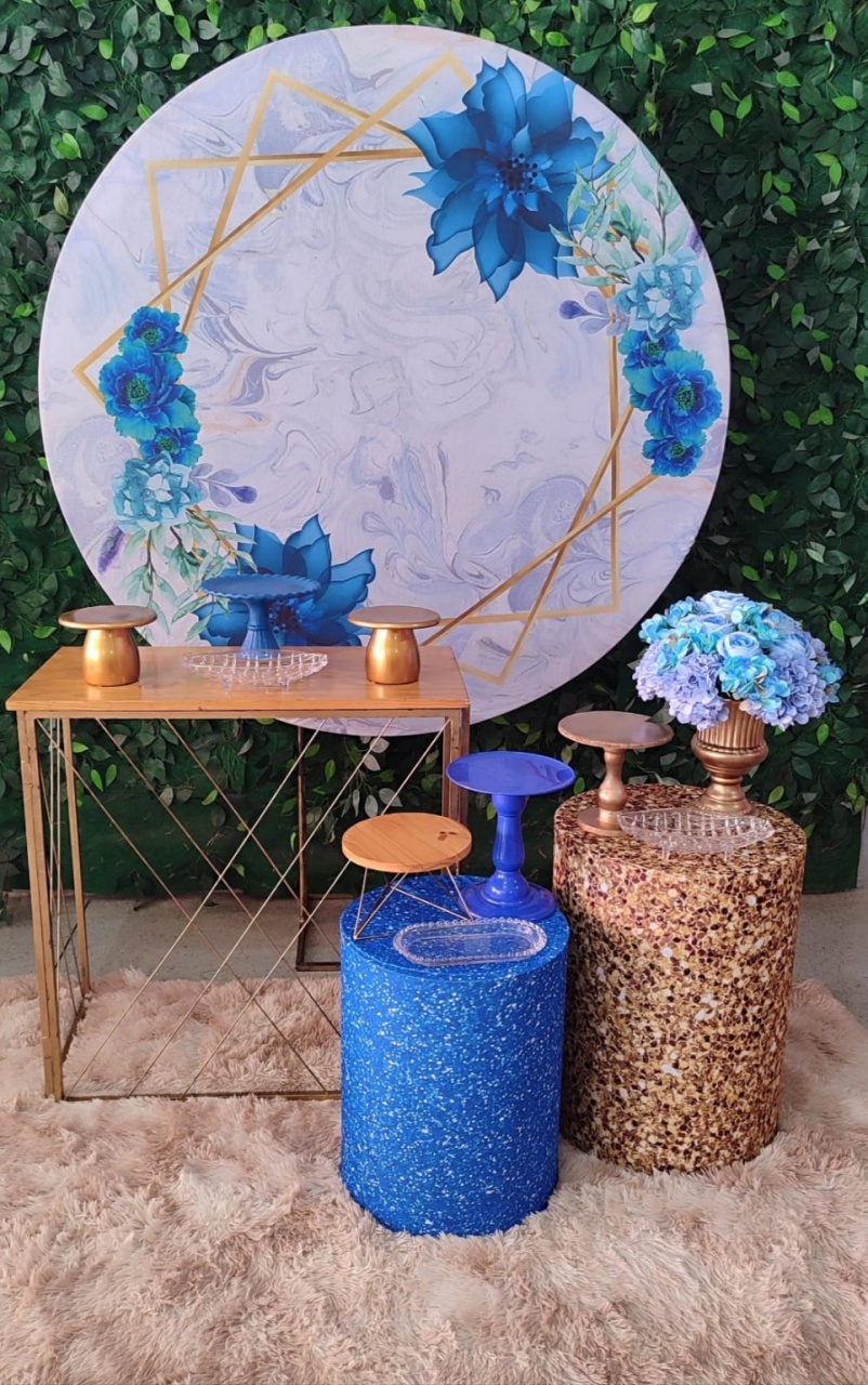 Adulto Floral Azul.. - Arte Sonho Locação