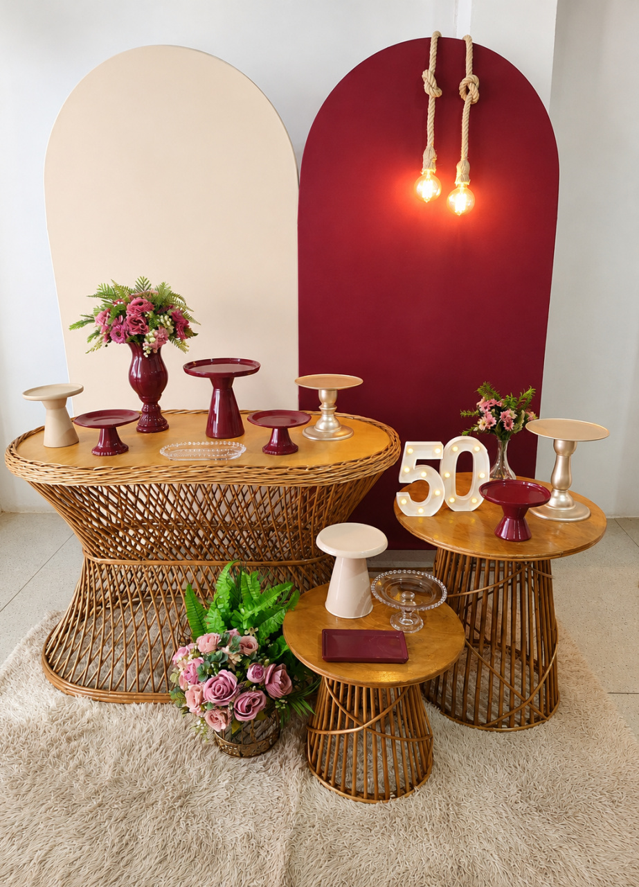 Adulto Cor Marsala, 50 Anos - Arte Sonho Locação