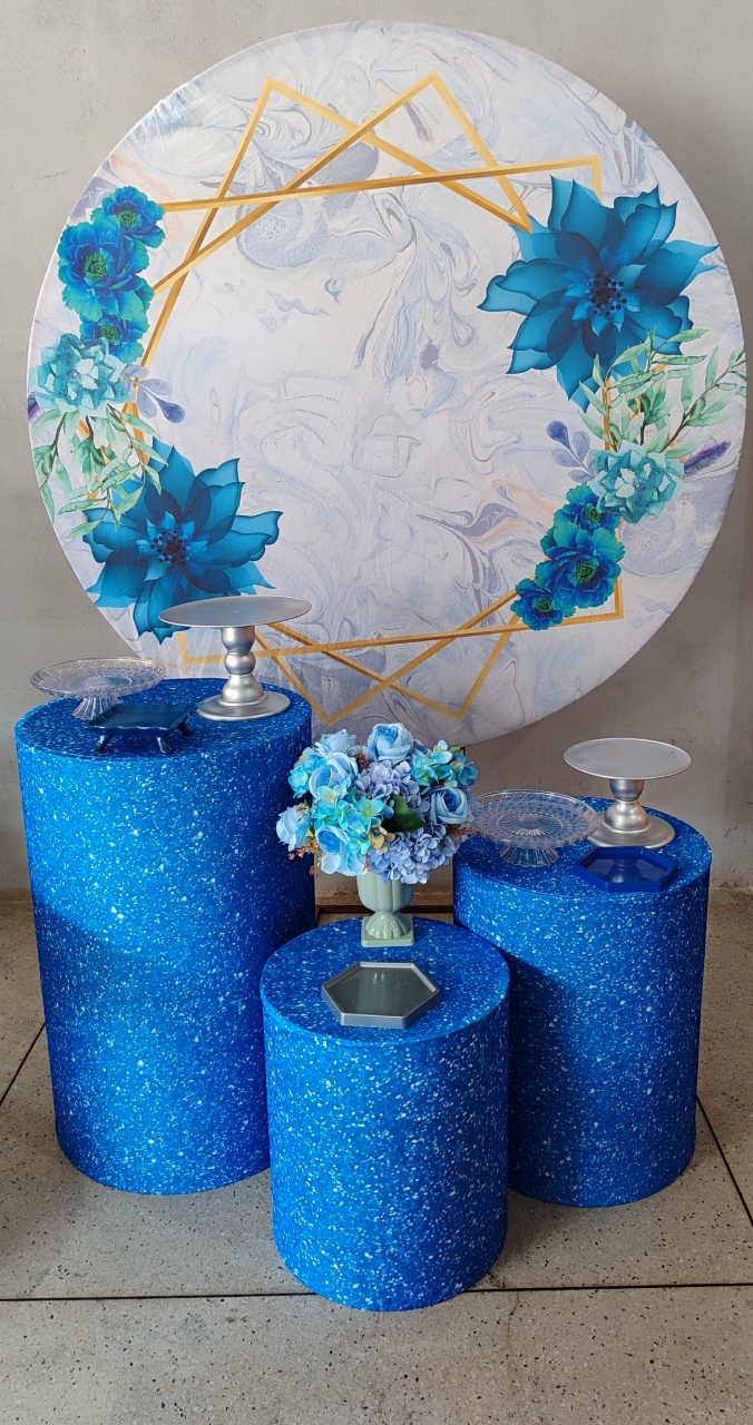 Adulto Floral Azul - Arte Sonho Locação