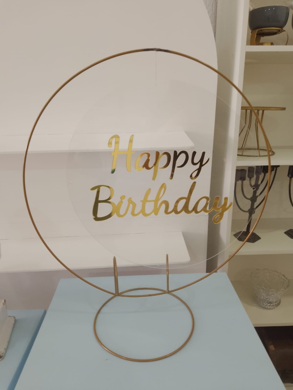 Mini Painel Com Placa Acrílica - Mania de festa