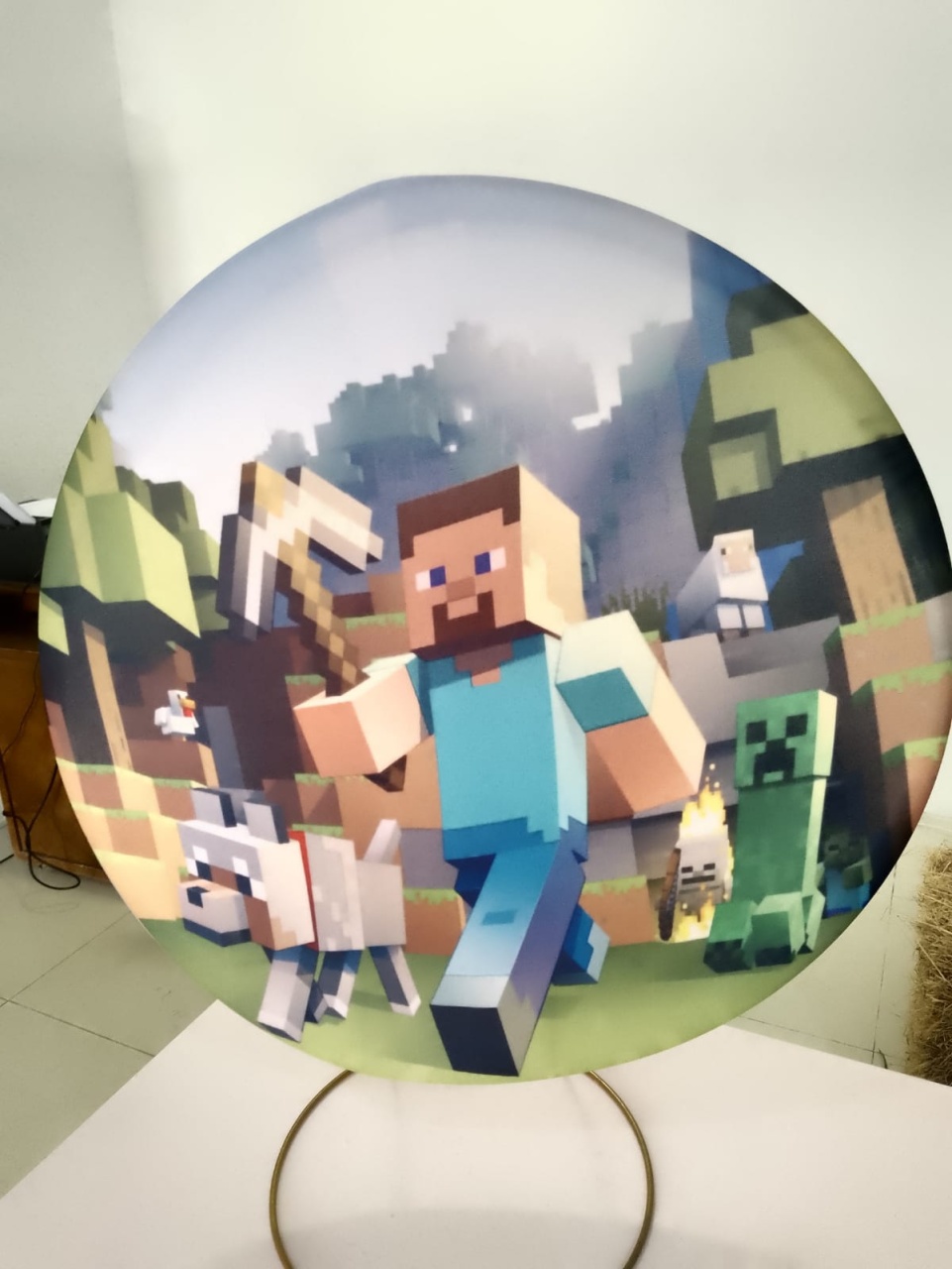 Mini Painel Minecraft - Mania de festa