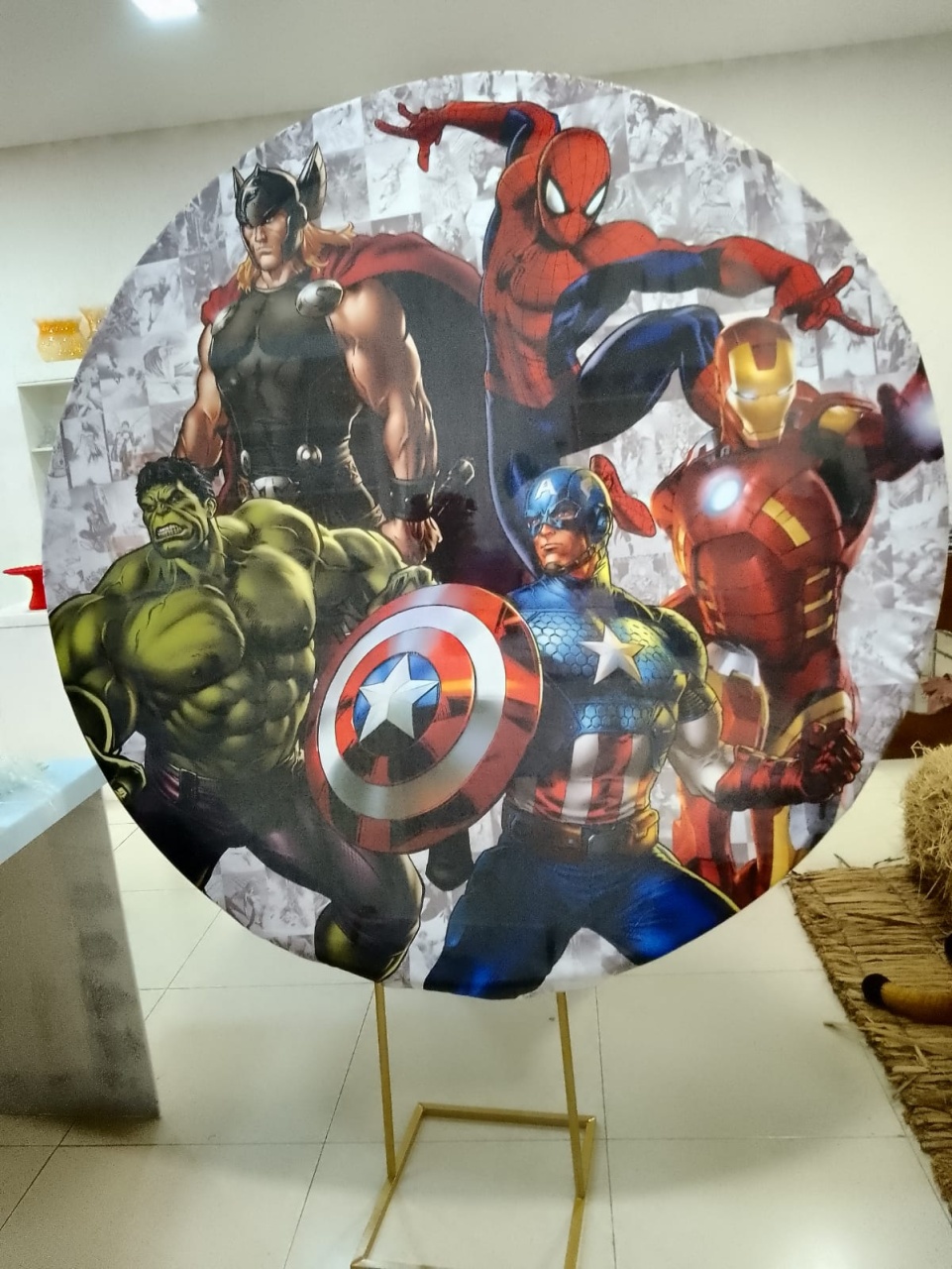 Painel Heróis - Mania de festa