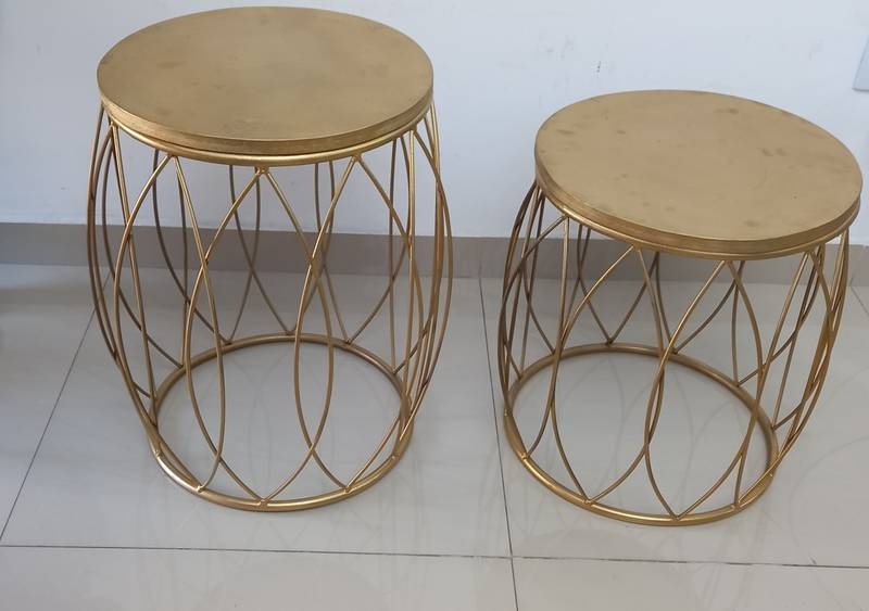 Mesa Ferro Garden Dourado - Mania de festa 
