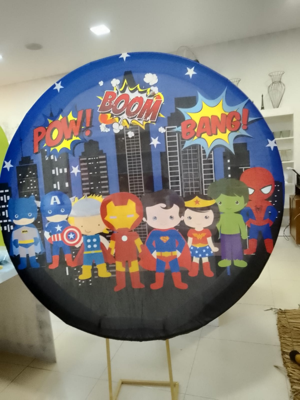 Painel Heróis Kids - Mania de festa