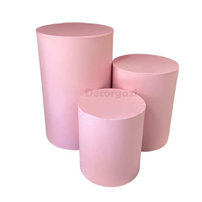 Capa de Cilindros Rosa Claro - Mania de festa 