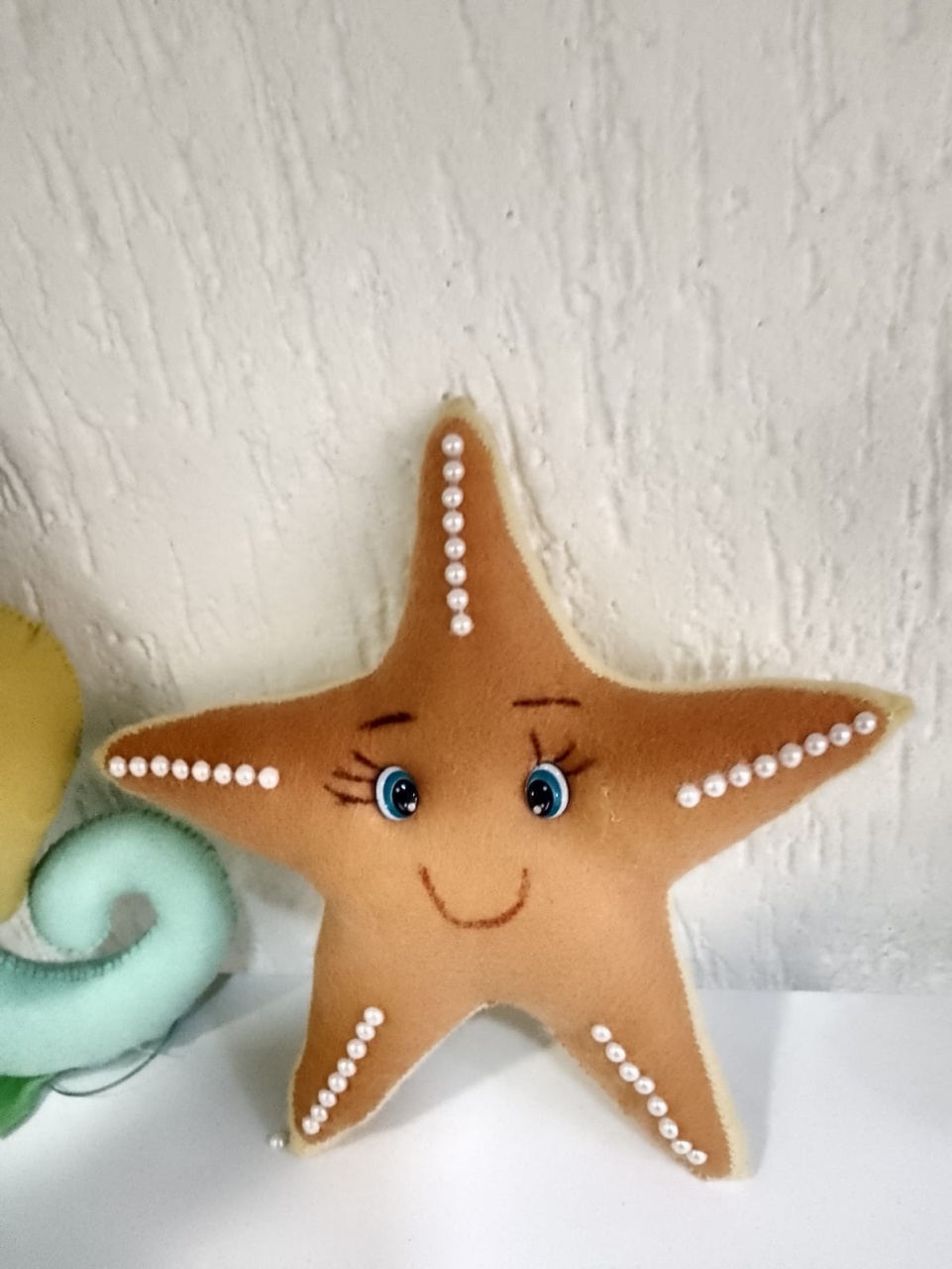 Estrela Do Mar de Pelucia Laranja - Mania de festa