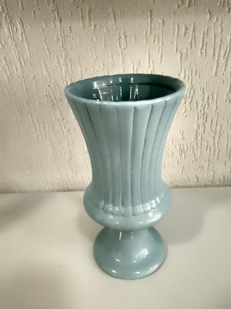 Vaso de Cerâmica Com Verniz Azul - Mania de festa