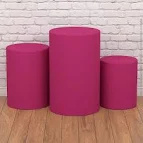 Capas de Cilindros Rosa Escuro - Mania de festa 