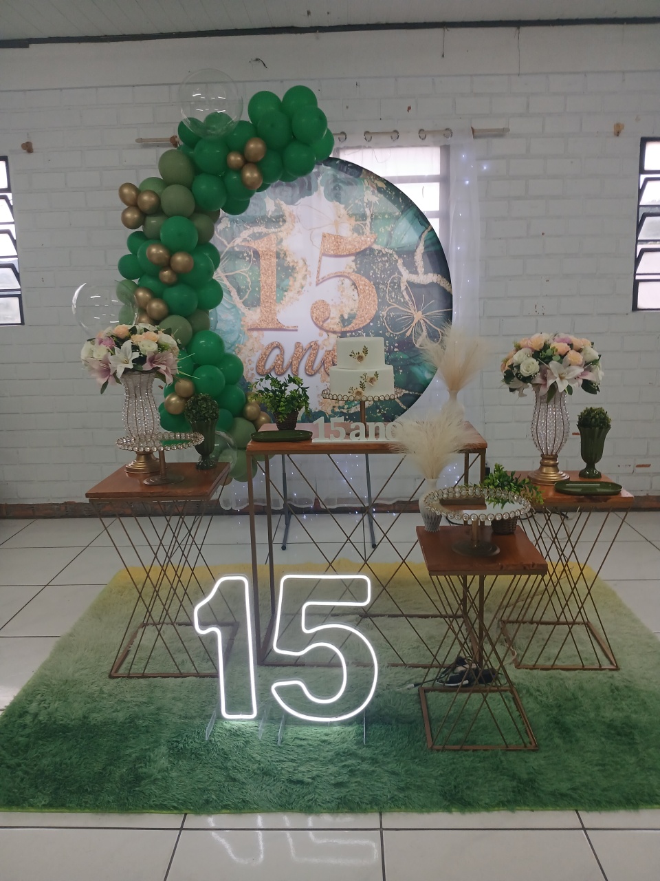Decoração 15 Anos Verde - Doce encanto decorações 
