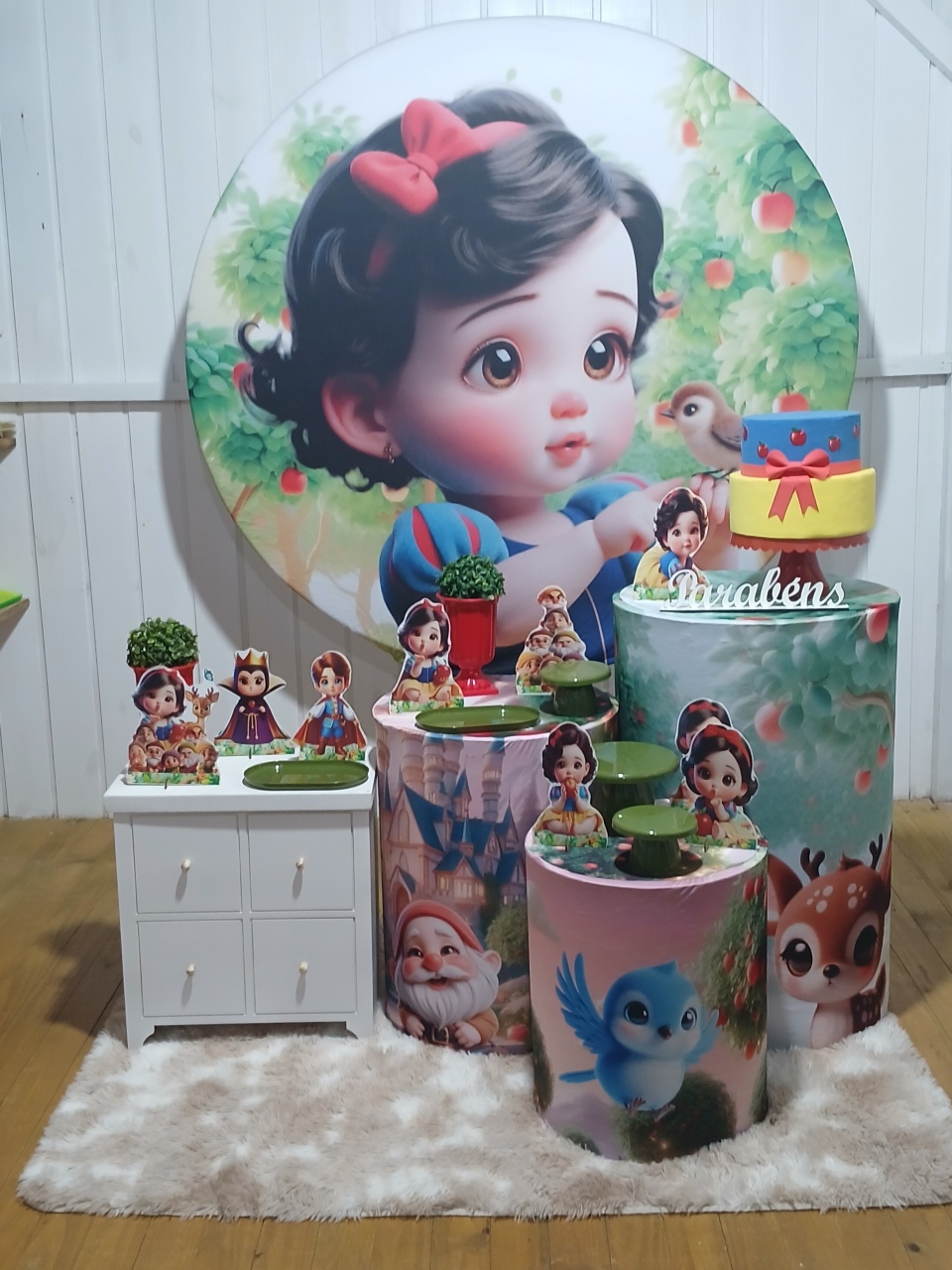 Branca de Neve Baby - Doce encanto decorações 