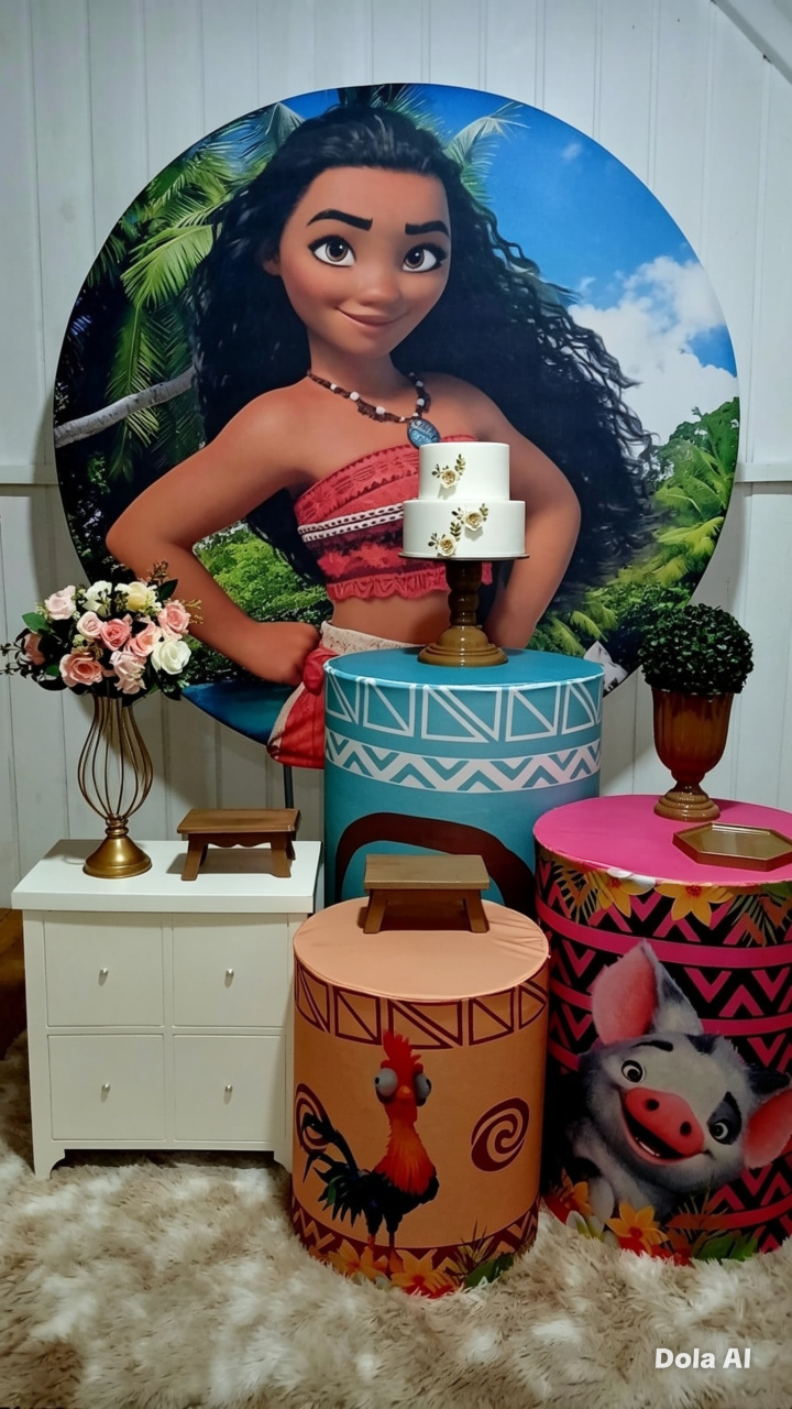 Moana - Doce encanto decorações 
