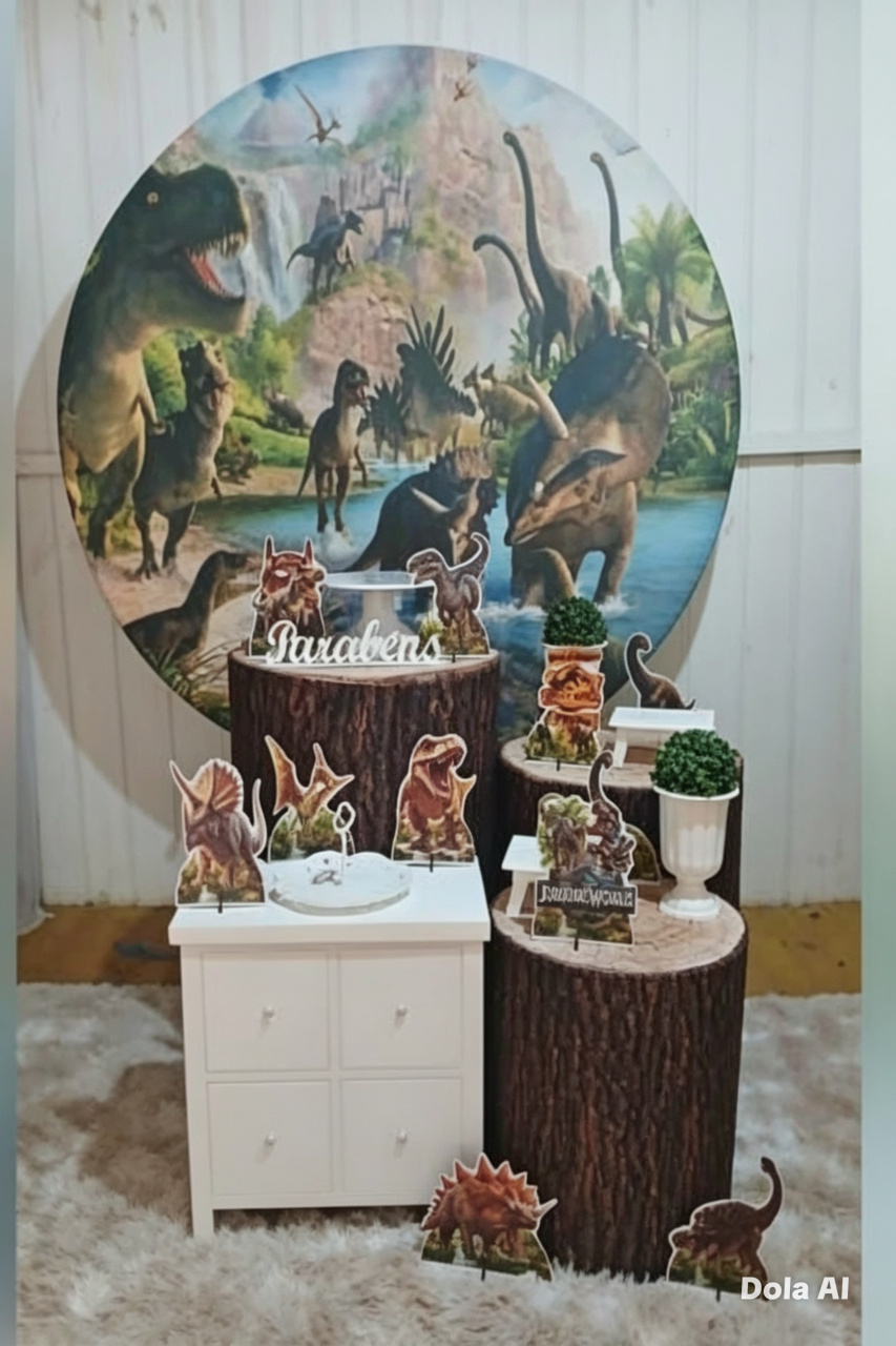 Dinossauros - Doce encanto decorações 