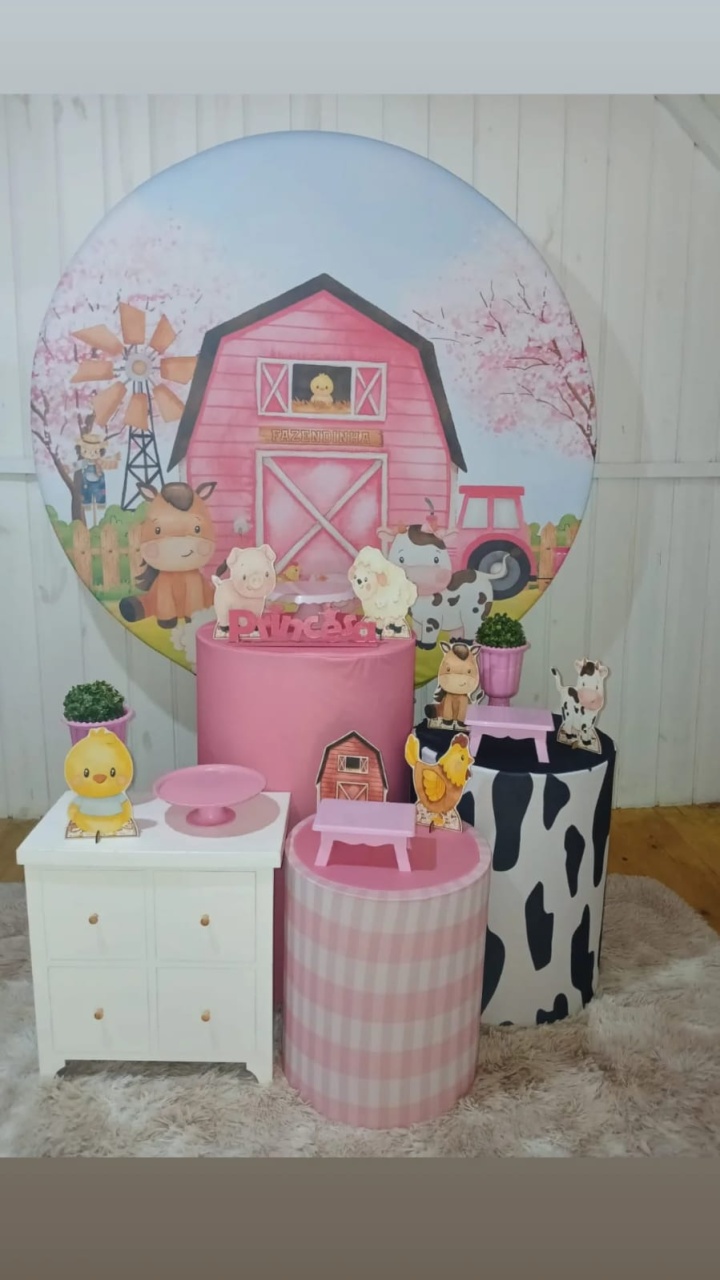 Fazendinha Rosa - Doce encanto decorações 