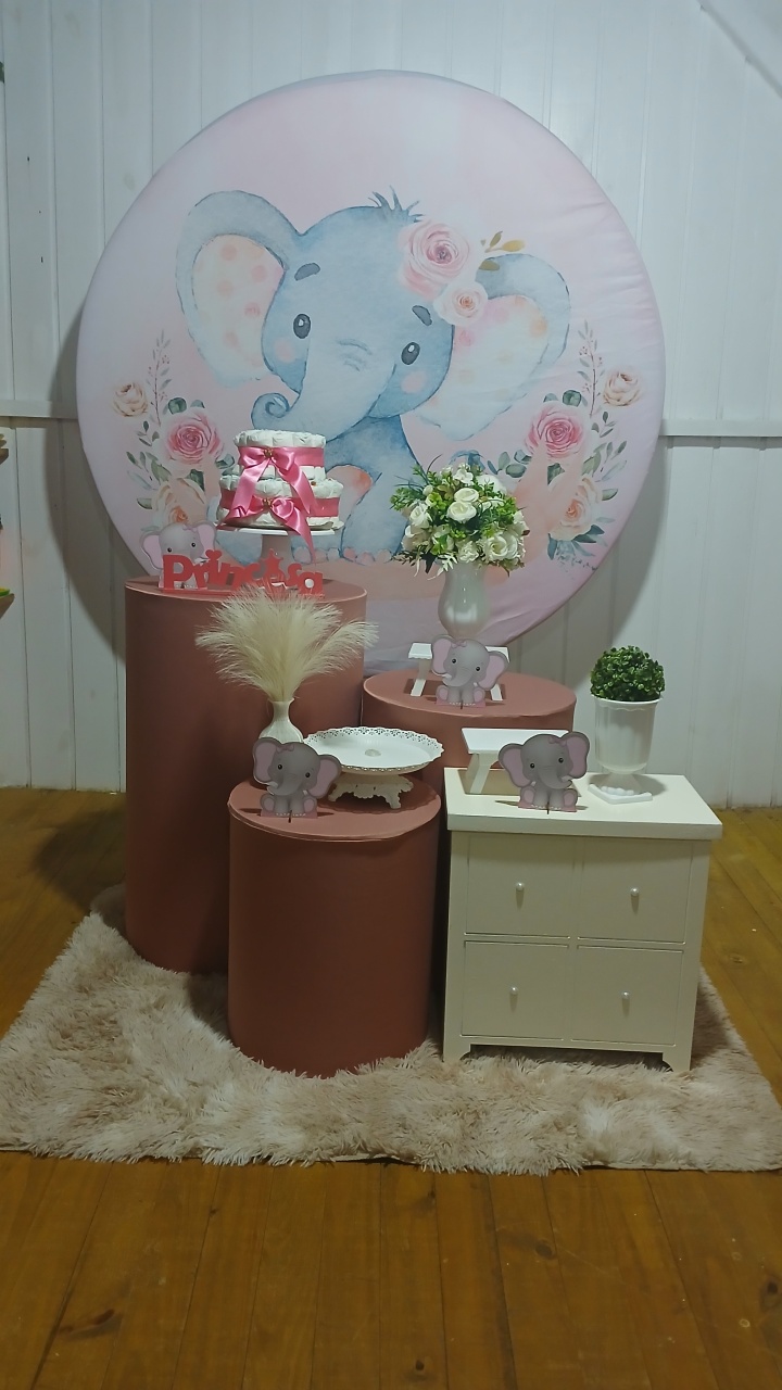 Elefante Rosa - Doce encanto decorações 