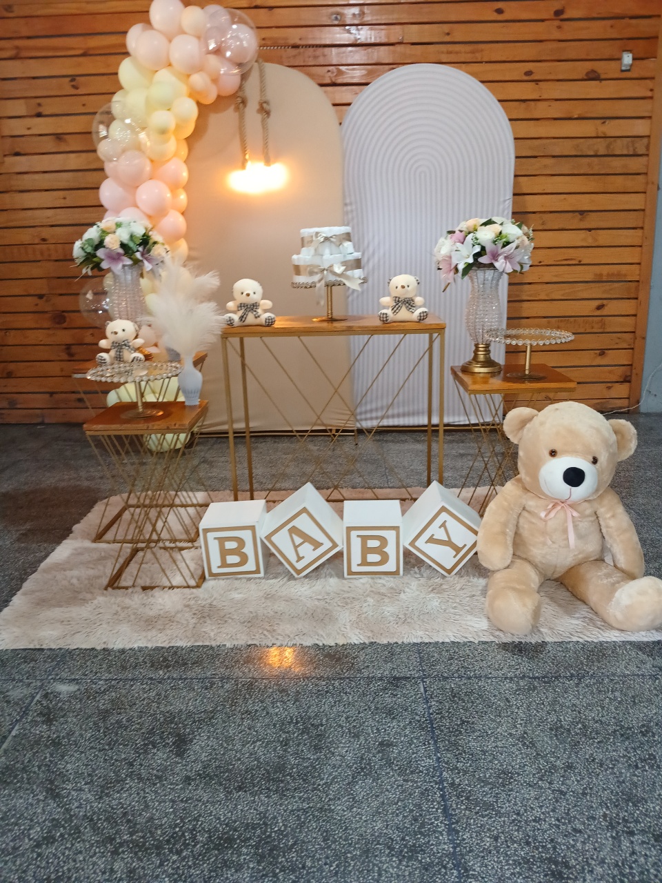 Cha de Bebe Bege - Doce encanto decorações 