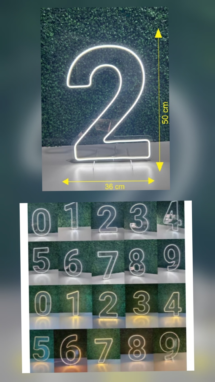 Numero de Led - Doce encanto decorações 