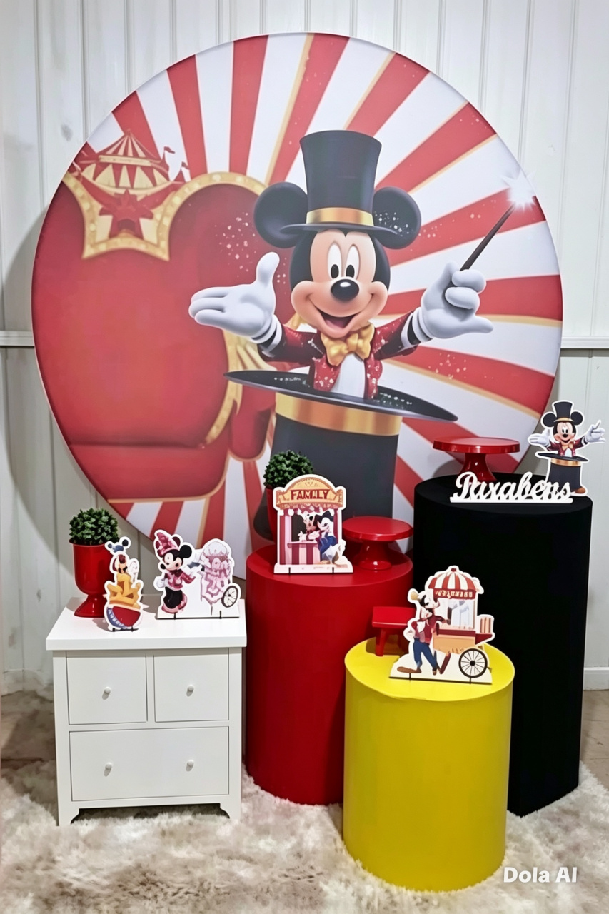 Mickey Circo - Doce encanto decorações 