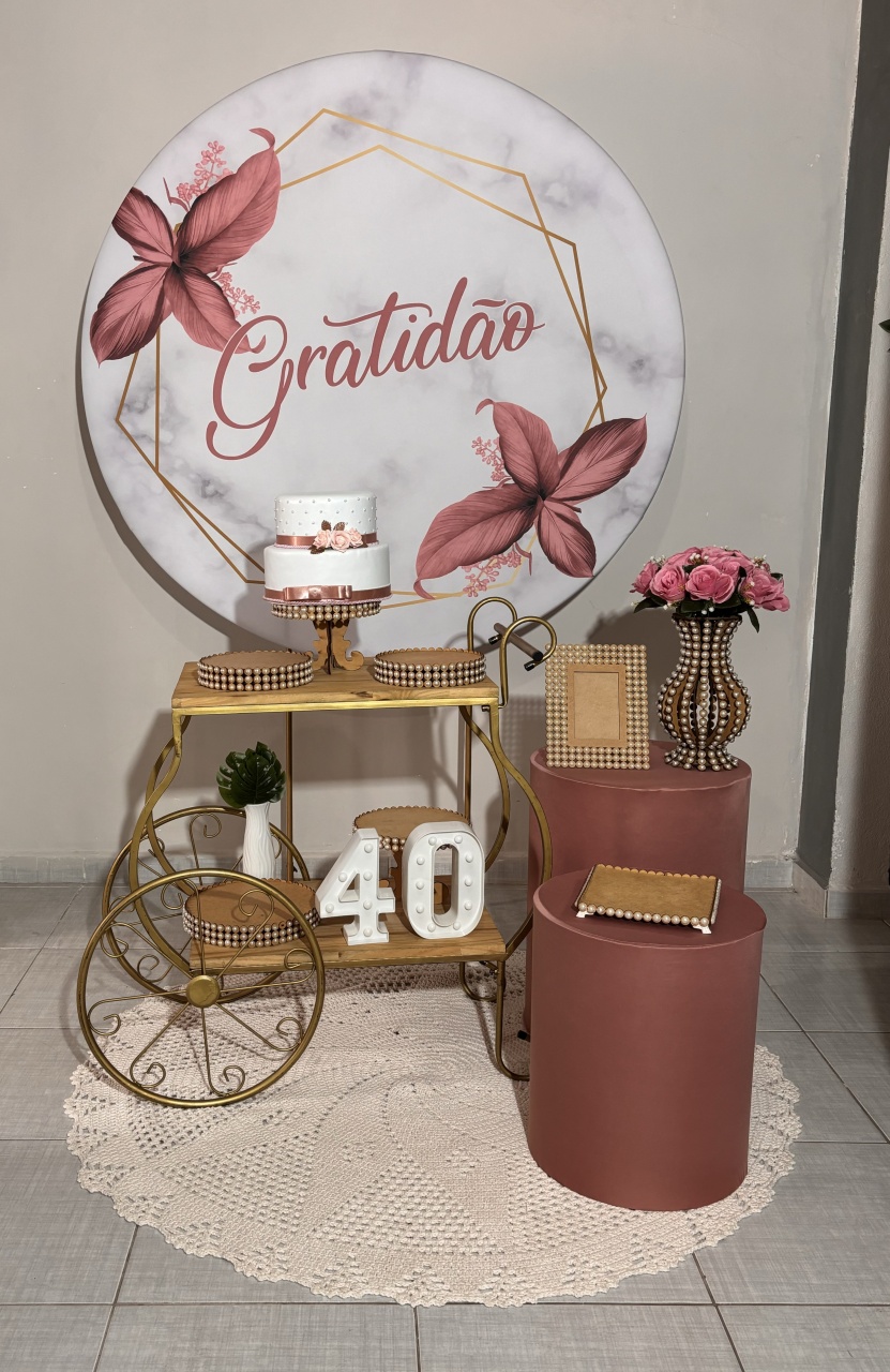 Carrinho Chá Gratidão 09 - Shalom Festas Pegue e Monte 