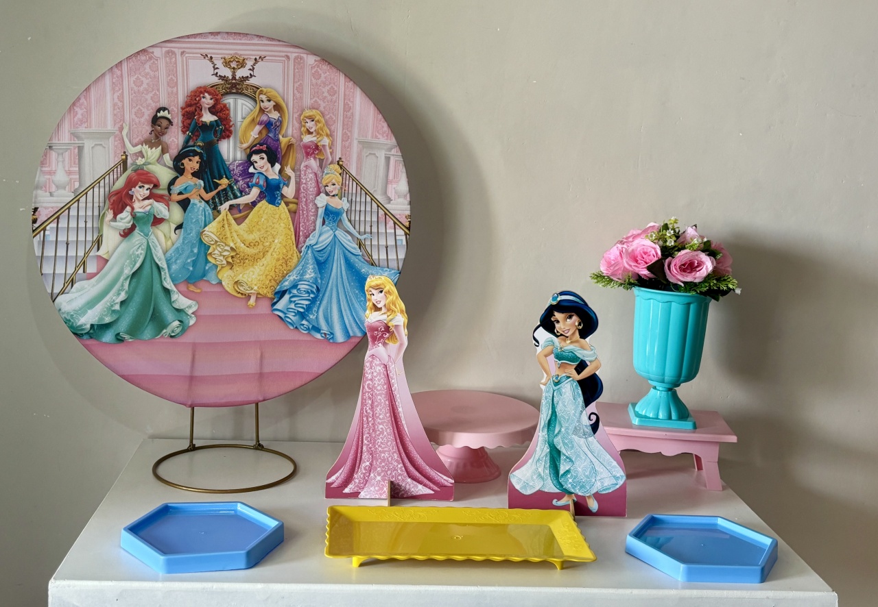 Mini Kit Princesas Disney 01 - Shalom Festas Pegue e Monte 