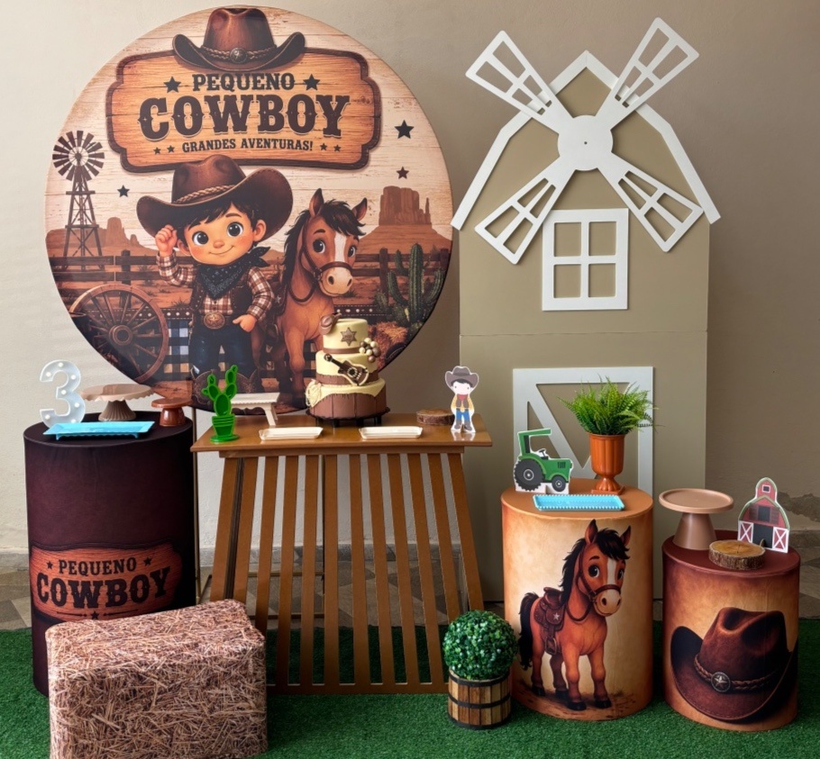 Pequeno Cowboy Fazenda 06 - Shalom Festas Pegue e Monte 