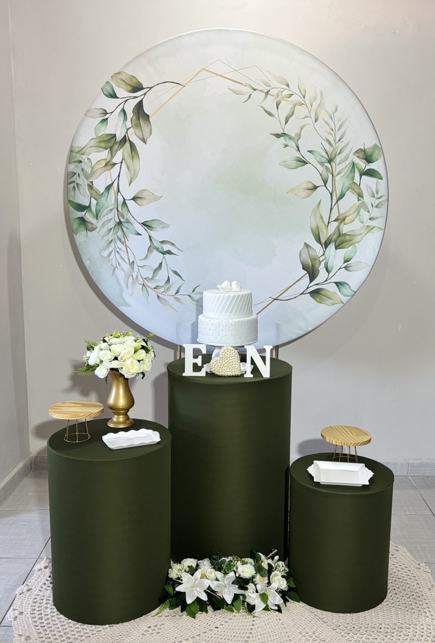 Verde Floral E Musco - Shalom Festas Pegue e Monte 