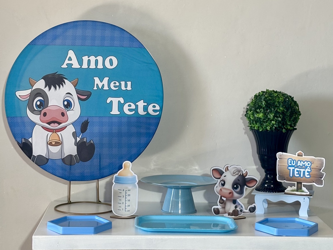 Mini Kit Amo Meu Tetê / Menino 01 - Shalom Festas Pegue e Monte 