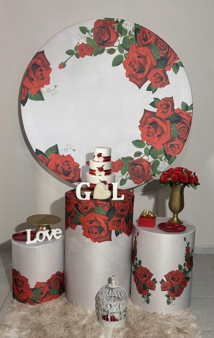 Floral Vermelho - Shalom Festas Pegue e Monte 