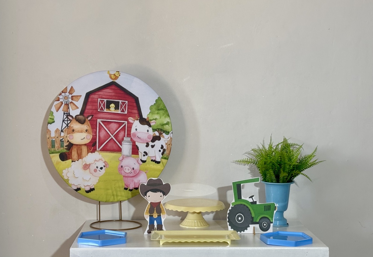 Mini Kit Fazendinha 01 - Shalom Festas Pegue e Monte 