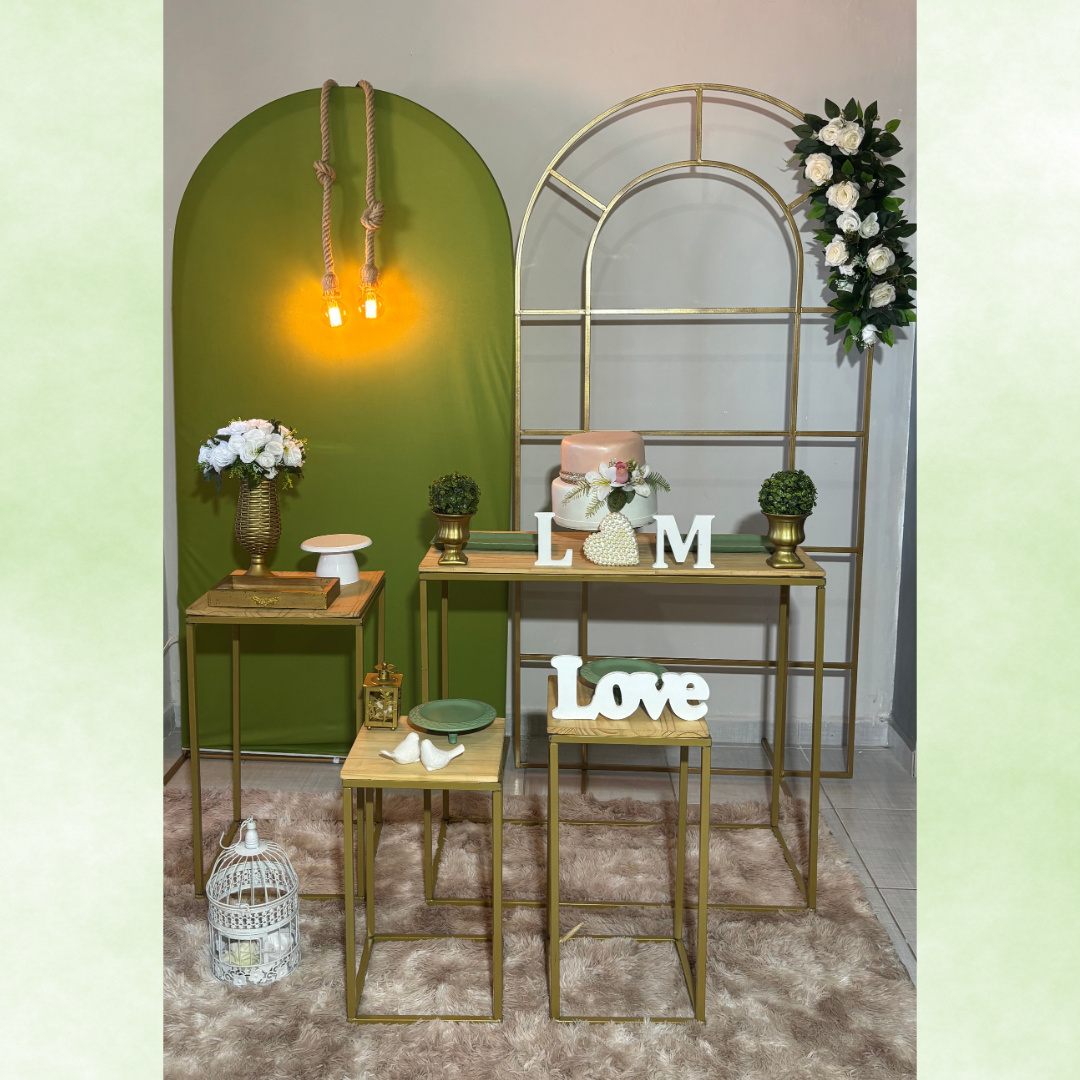 Verde Limão E Portal Janela / Casamento / Noivado / Bodas - Shalom Festas Pegue e Monte 