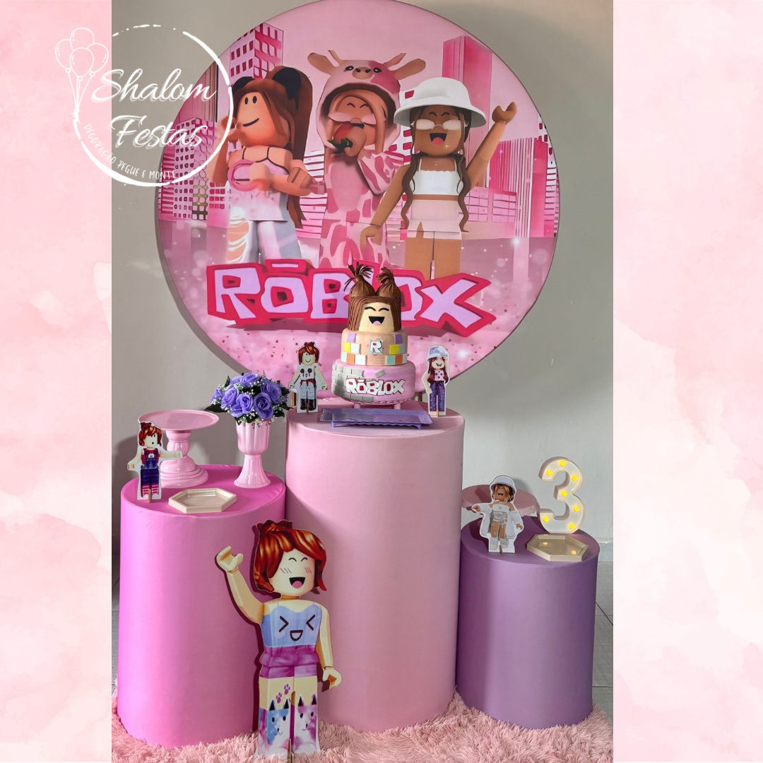 Roblox 01 / Menina - Shalom Festas Pegue e Monte