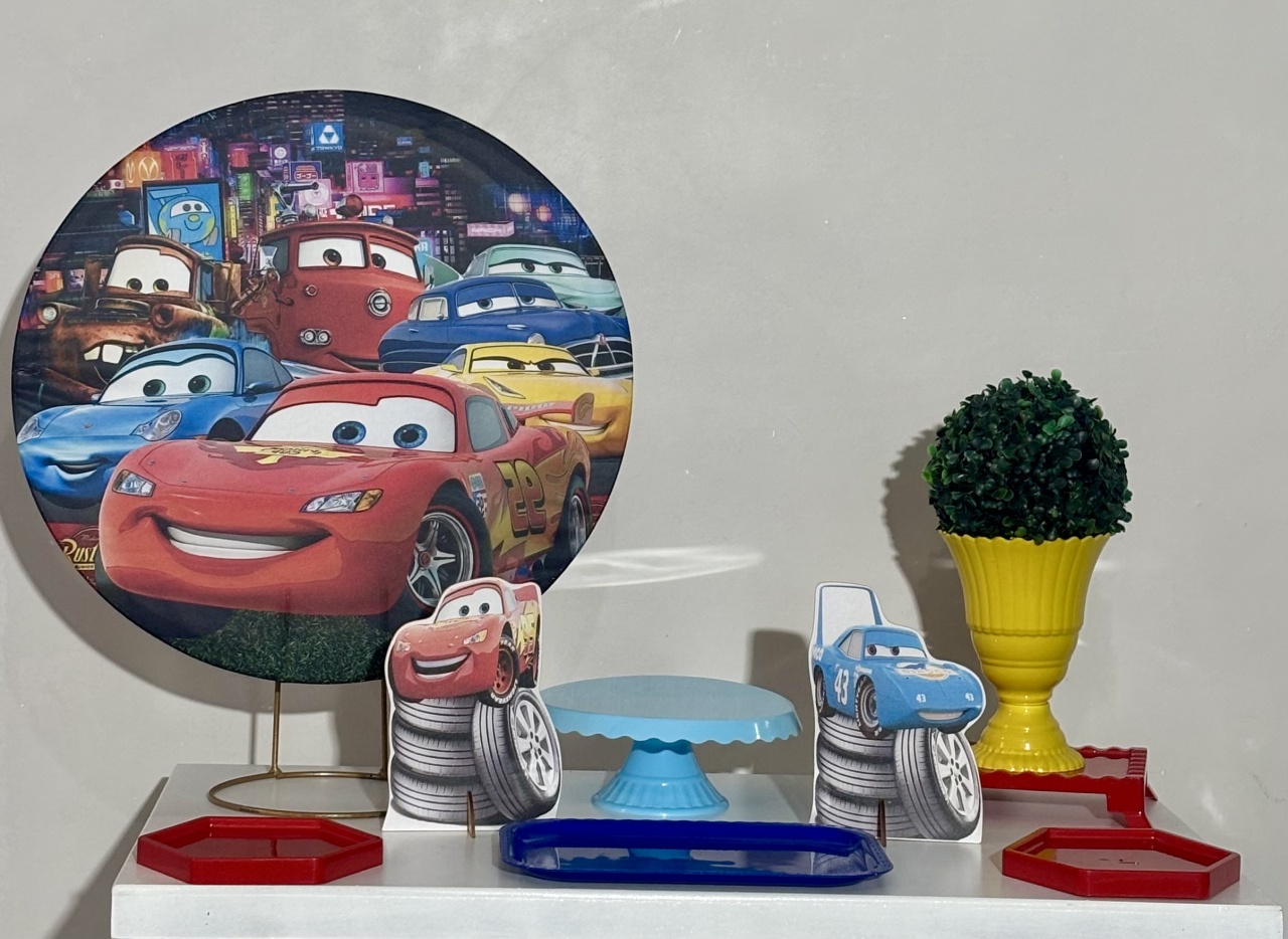 Mini Kit Carros Disney 01 - Shalom Festas Pegue e Monte 